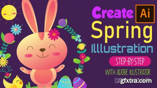 Create cute spring design with adobe illustrator Step-By-Step !