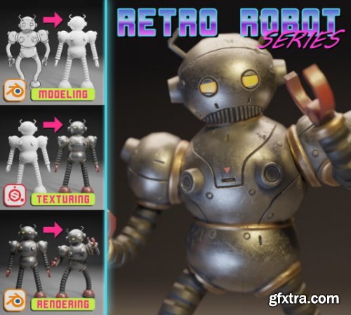 Retro Robot 2/3: Baking and Texturing in Substance Painter