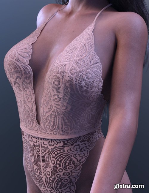 X-Fashion Sexy Deep V Bodysuit for Genesis 8.1 Females