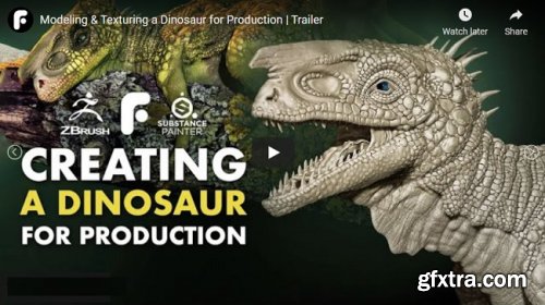 FlippedNormals – Modeling & Texturing a Dinosaur for Production | Complete Edition