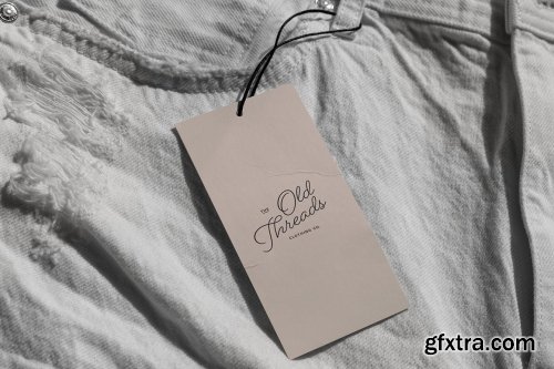 CreativeMarket - Hang Tag Mock-Up Set Beige Colors 6160368