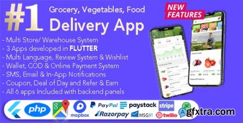 CodeCanyon - GoGrocer | Grocery, Vegetable & Food Delivery App | 6 Apps with PHP Backend - 22083396