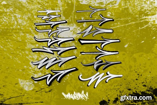 CreativeMarket - GRAFFITI OUTLINE PACK 6163870