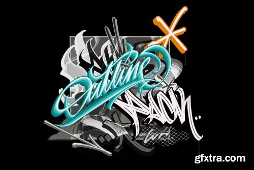 CreativeMarket - GRAFFITI OUTLINE PACK 6163870