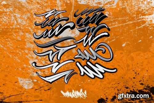 CreativeMarket - GRAFFITI OUTLINE PACK 6163870