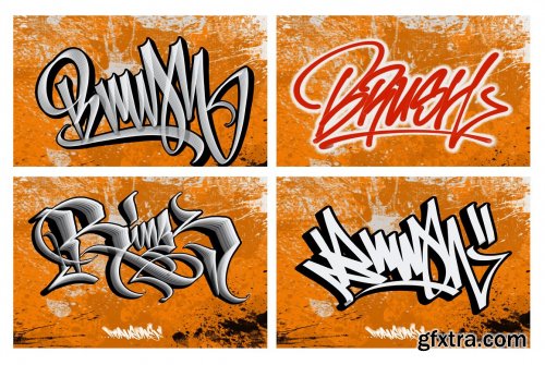 CreativeMarket - GRAFFITI OUTLINE PACK 6163870