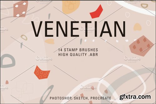 CreativeMarket - Venetian Brush Stamp Set 6160899