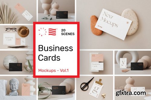 CreativeMarket - Business Card Mockups Vol.1 6154072