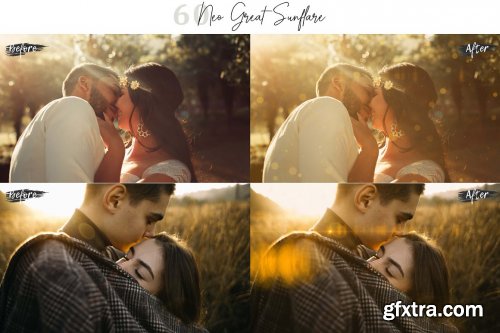  CreativeMarket - 60 Neo Great SunFlare Photo Overlays 6033404