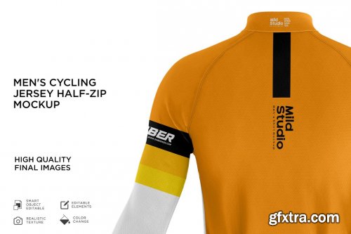 CreativeMarket - Men's Cycling Jersey Mockup 6168552