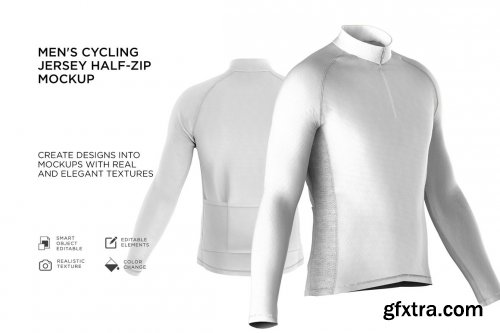 CreativeMarket - Men's Cycling Jersey Mockup 6168552