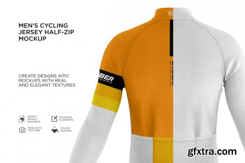 CreativeMarket - Men's Cycling Jersey Mockup 6168552