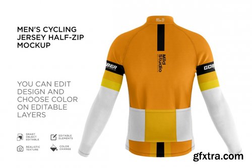 CreativeMarket - Men's Cycling Jersey Mockup 6168552