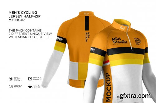 CreativeMarket - Men's Cycling Jersey Mockup 6168552