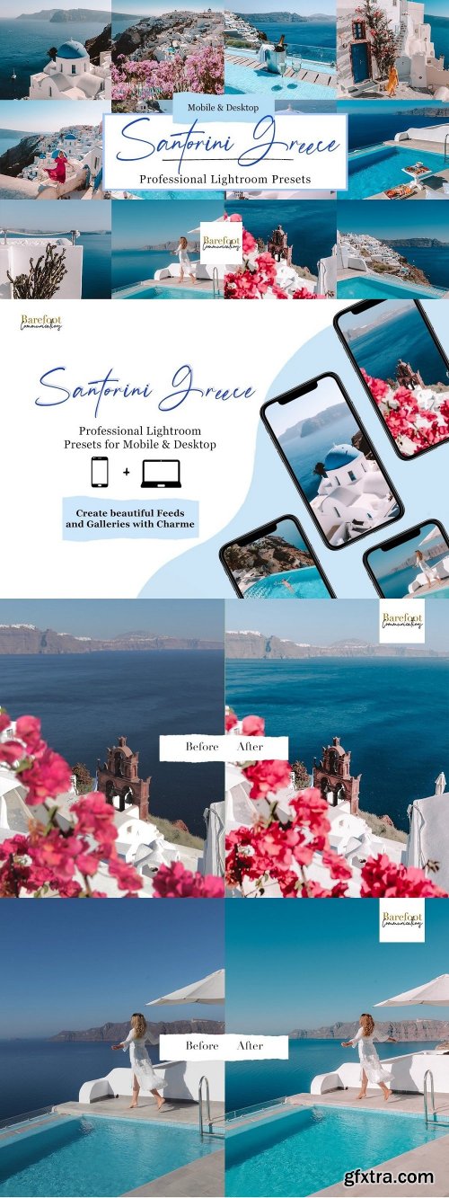 CreativeMarket - Santorini Blue Lightroom Presets 5254839