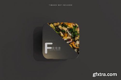 Medium size food container mockup