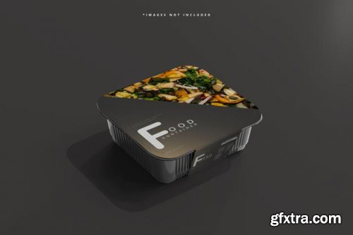 Medium size food container mockup