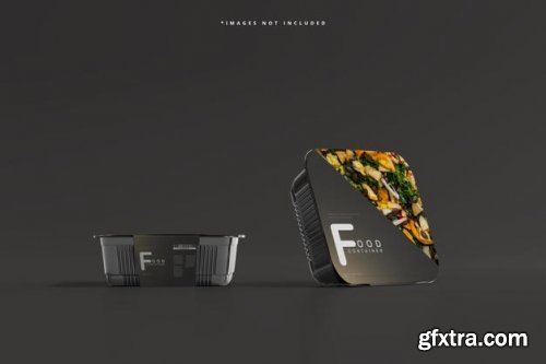 Medium size food container mockup