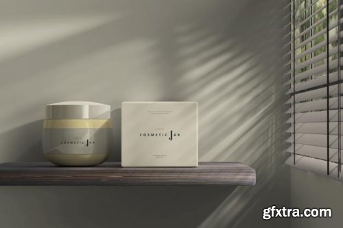 Cosmetic jar and box mockup vol.2