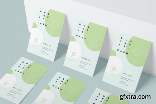 EU Vertical Business Card Mockups