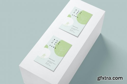 EU Vertical Business Card Mockups