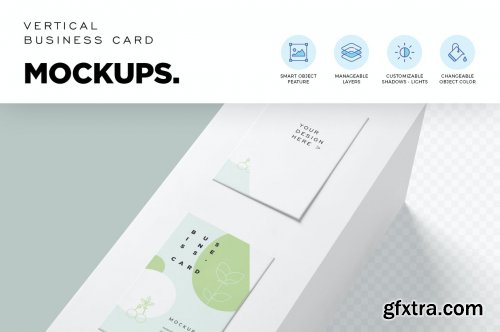 EU Vertical Business Card Mockups