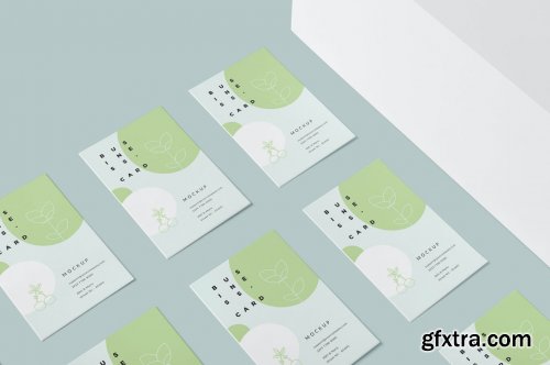 EU Vertical Business Card Mockups