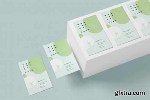 EU Vertical Business Card Mockups