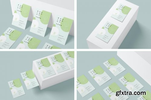 EU Vertical Business Card Mockups