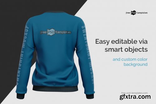 CreativeMarket - Women's Sweatshirt Mockup 5847522