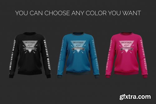 CreativeMarket - Women's Sweatshirt Mockup 5847522