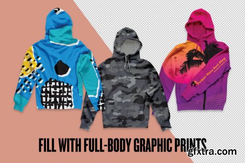 CreativeMarket - Realistic Blank Hoodie Mockups 5874103