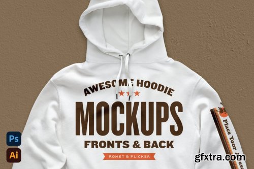 CreativeMarket - Realistic Blank Hoodie Mockups 5874103