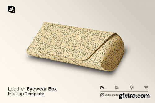 CreativeMarket - Leather Eyewear Box Mockup 5333529