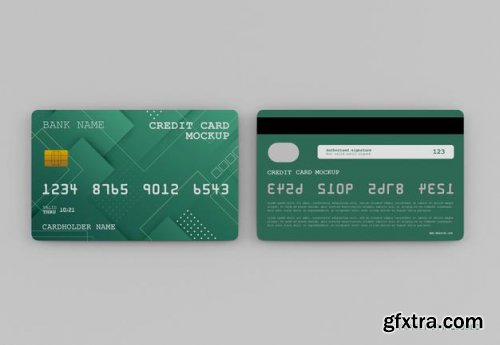 Modern credit card mockup