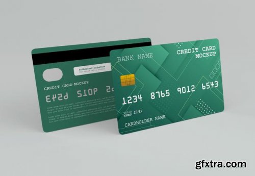 Modern credit card mockup