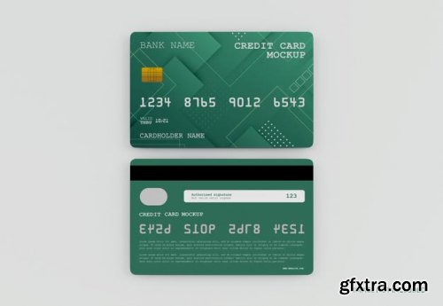 Modern credit card mockup