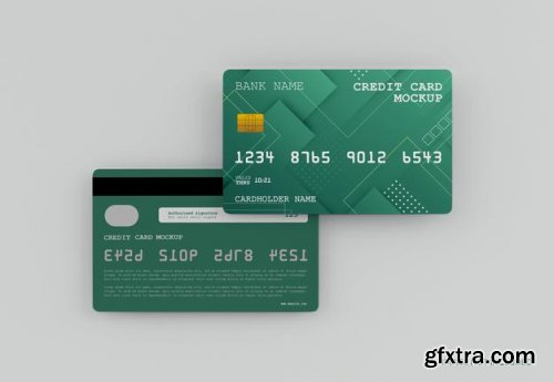 Modern credit card mockup