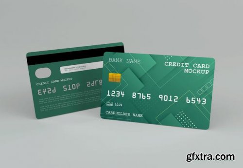 Modern credit card mockup