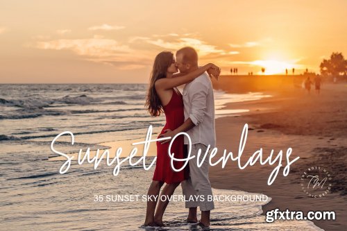 Sunset Sky overlays, Sunset overlays for photoshop