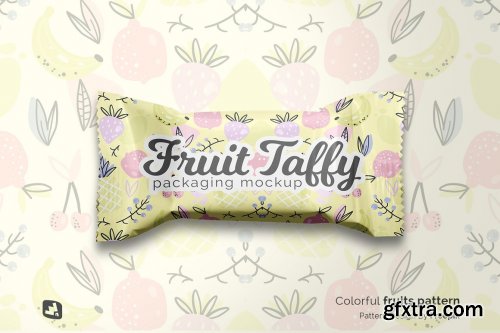 CreativeMarket - Top View Taffy Packaging Mockup 5210043