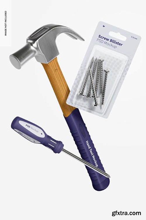 Hand tool set mockup