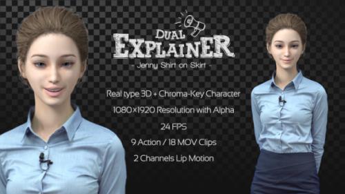 Videohive - Dual Explainer Jenny Shirt On Skirt - 20460794 - 20460794