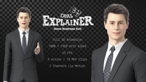 Videohive - Dual Explainer Steve Business Suit - 24092734 - 24092734