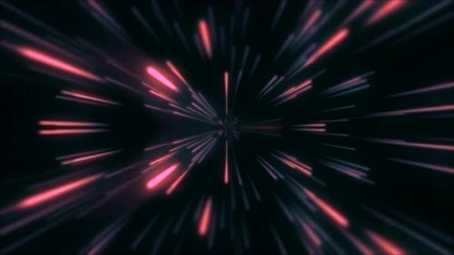 Videohive - Looped animation. Moving pink neon beams at high speed - 28781571 - 28781571