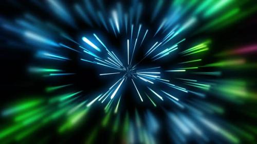 Videohive - Looped animation. Multicolored tunnel of neon lines - 28781575 - 28781575