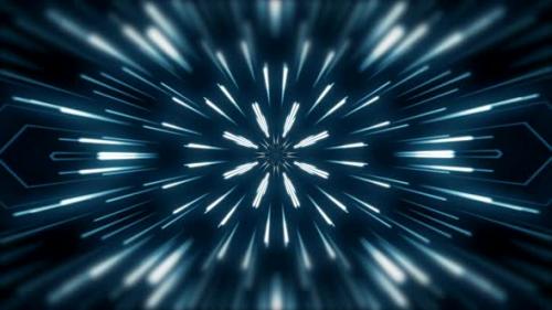 Videohive - Motion graphic 4K seamless loop of flying into digital technologic tunnel. - 28781590 - 28781590