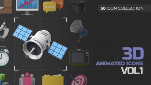 Videohive - 3D Animated Icons Vol1 - 32182500 - 32182500