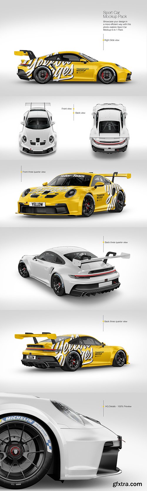 Sport Car Mockup Pack 84051