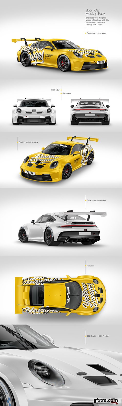 Sport Car Mockup Pack 84009